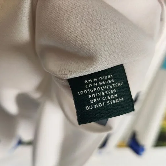 Lauren Ralph Lauren Womens 6 Cold Sholder Cut-Out Floral Crepe Shift Dress Blue - Picture 11 of 16